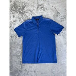 Bugatchi Polo Shirt Men's Size Medium Blue Casual Short Sleeve *